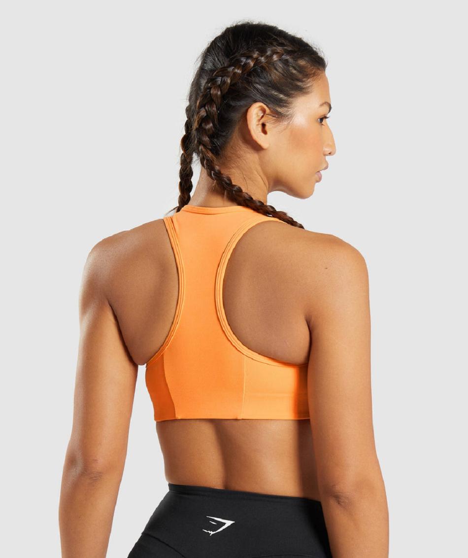 Gymshark Essential Racer Back Ženske Sportski Grudnjak Boje Marelice Narančaste | HR 3394WNB